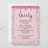 30e verjaardag roze ijsjes en strooisel kaart (Voorkant)