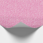 30e verjaardag Roze/White Random Number Pattern Cadeaupapier (Hoek)