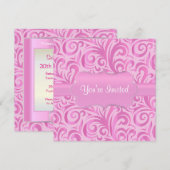 30e verjaardag | Roze, zilver en witte vlakken Kaart (Voorkant / Achterkant)