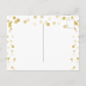 30e verjaardag Save the Date Gold Balloons Glitter Aankondigingskaart (Achterkant)