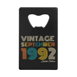 30e verjaardag september 1992 Limited Edtn. Creditkaart Flessenopener