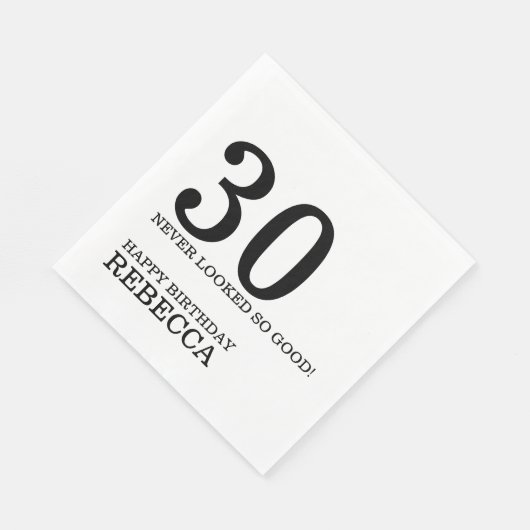 30e verjaardag servetten (Hoek)