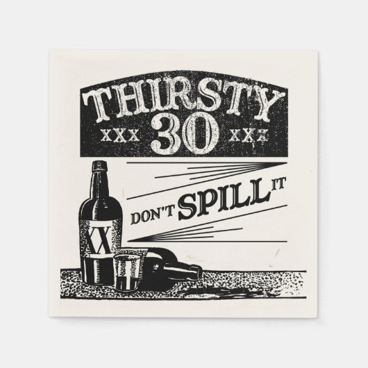 30e verjaardag servetten (Voorkant)