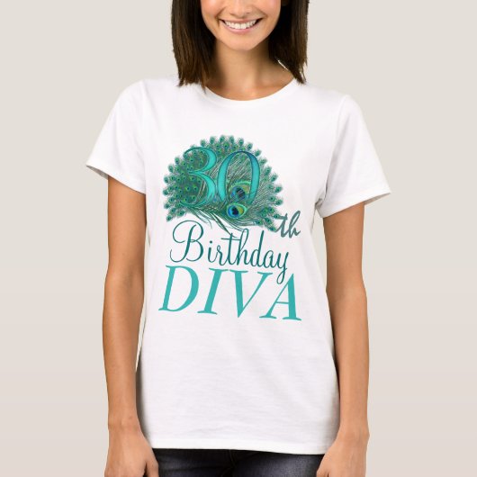 30e verjaardag Shirten van Diva T-shirt (Voorkant)