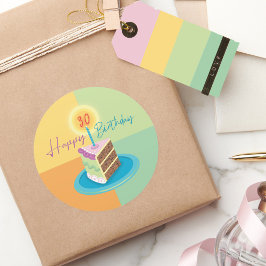 30e Verjaardag Slice of Cake Sticker