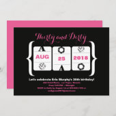 30e Verjaardag Slot Machine Dobbelstenen en Pokerf Kaart (Voorkant / Achterkant)