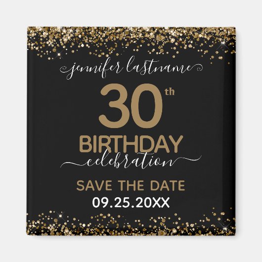 30e verjaardag Sparen de Magnet van de Datum (Voorkant)