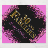 30e verjaardag sparkling wijnetiket (Enkel label)