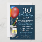 30e verjaardag Sparkling Wine Party Kaart (Voorkant)