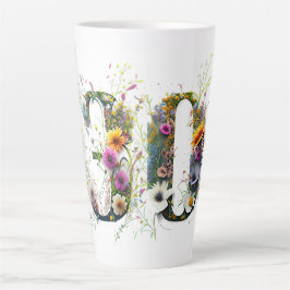 30e verjaardag Spray van Wildflowers Tekst Latte Mok