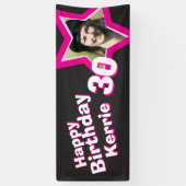 30e verjaardag ster aangepaste foto banner (Verticaal)