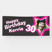 30e verjaardag ster aangepaste foto banner (Horizontaal)