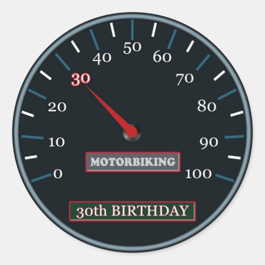 30e verjaardag Sticker (Voorkant)