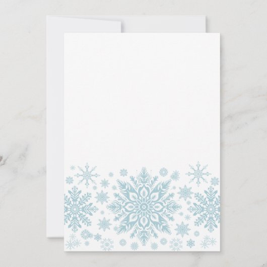 30e verjaardag Surprise Party Blue Snowflake Kaart (Achterkant)