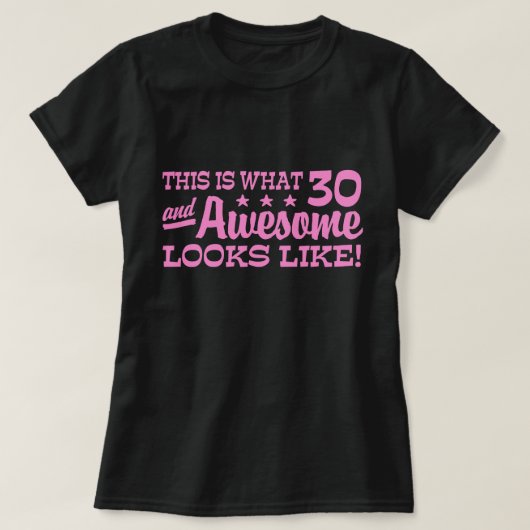 30e verjaardag t-shirt (Design voorkant)