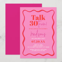 30e verjaardag Talk Thirty to Me Wavy Border
