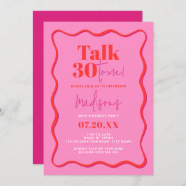 30e verjaardag Talk Thirty to Me Wavy Border Kaart