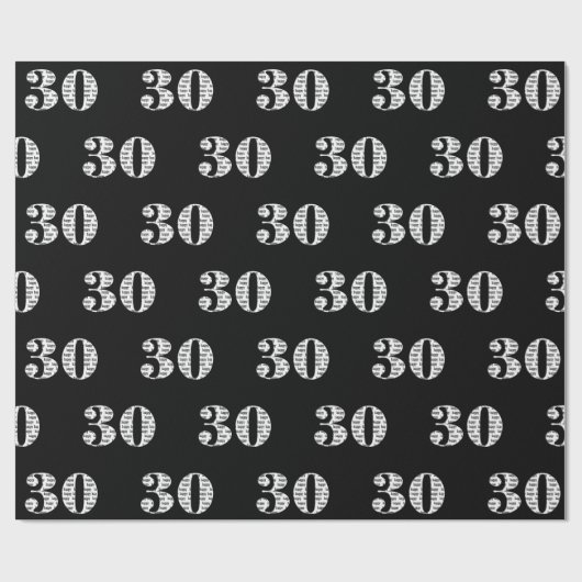 30e verjaardag tekst cadeaupapier (Vlak)