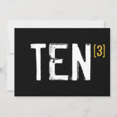 30e verjaardag - Tien x3 Uitnodiging (Voorkant)