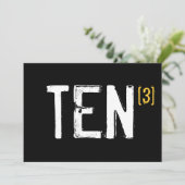 30e verjaardag - Tien x3 Uitnodiging (Staand voorkant)