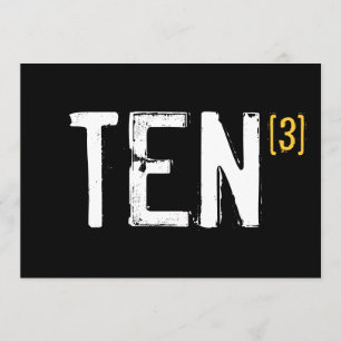 30e verjaardag - Tien x3 Uitnodiging