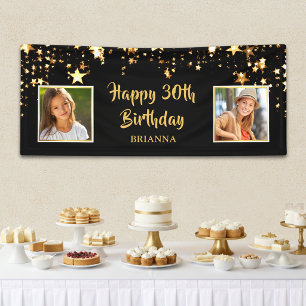 30e verjaardag Toen & Nu foto's Zwarte Gouden Ster Spandoek