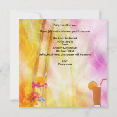 30e verjaardag Tropische Drinken Cocktails 2 Kaart (Achterkant)