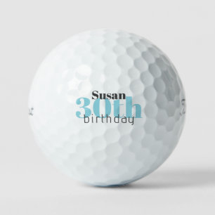 30e verjaardag Turquoise aangepaste titel Pro V1 Golfballen