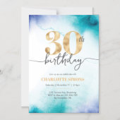 30e verjaardag Turquoise Magnetische Uitnodiging (Voorkant)
