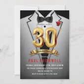 30e verjaardag Tuxedo uitnodiging (Voorkant)