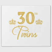 30e verjaardag tweelingbroer van 30 jaar oud tweel cadeaupapier (Vlak)