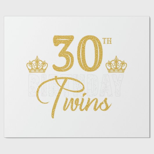 30e verjaardag tweelingbroer van 30 jaar oud tweel cadeaupapier (Vlak)