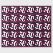 30e verjaardag Typografie Aangepaste leeftijd Cadeaupapier (Vlak)