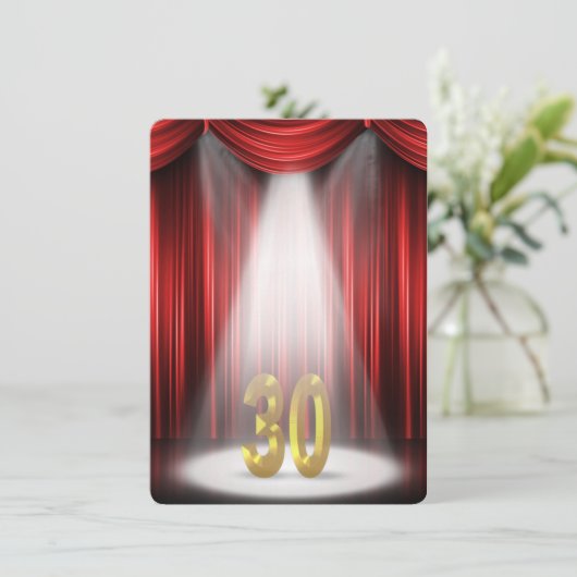 30e verjaardag Uitnodiging (Staand voorkant)