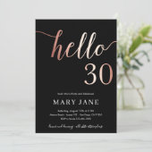 30e verjaardag uitnodiging, 30e verjaardag kaart (Staand voorkant)