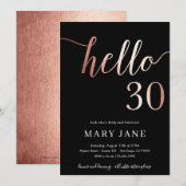 30e verjaardag uitnodiging, 30e verjaardag kaart (Voorkant / Achterkant)