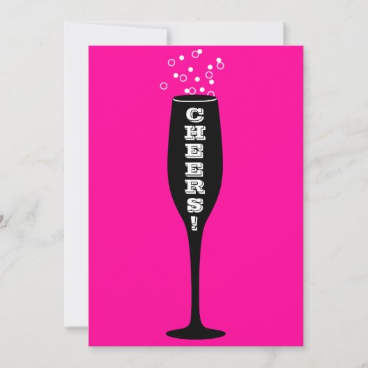 30e verjaardag Uitnodiging - Champagne Cheers! (Voorkant)