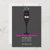 30e verjaardag Uitnodiging - Champagne Cheers! (Achterkant)