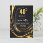 30e verjaardag uitnodiging. Elegante uitnodiging. Kaart (Staand voorkant)