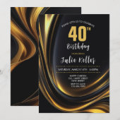 30e verjaardag uitnodiging. Elegante uitnodiging. Kaart (Voorkant / Achterkant)