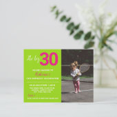 30e verjaardag Uitnodiging Fotokaart Limoen (Staand voorkant)