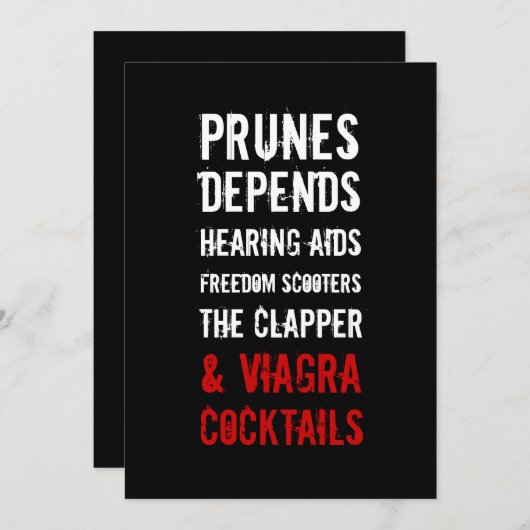 30e verjaardag uitnodiging - Geezers & Oude Folken (Voorkant / Achterkant)