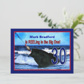 30e verjaardag - Uitnodiging/Gevist/afschilfering  Kaart (Staand voorkant)