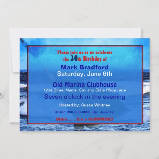 30e verjaardag - Uitnodiging/Gevist/afschilfering  Kaart (Achterkant)