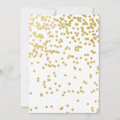 30e verjaardag uitnodiging Gold Confetti 30e verja (Achterkant)