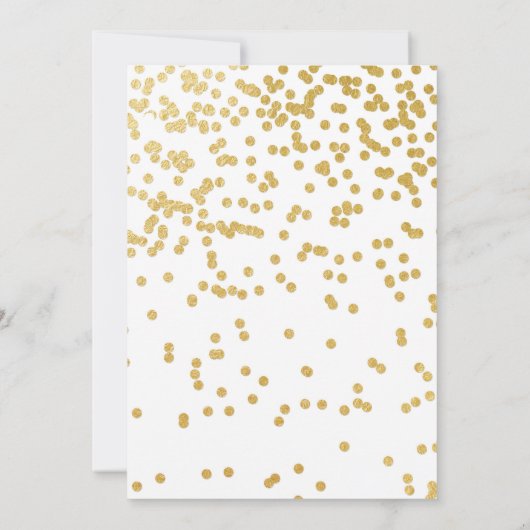 30e verjaardag uitnodiging Gold Confetti 30e verja (Achterkant)