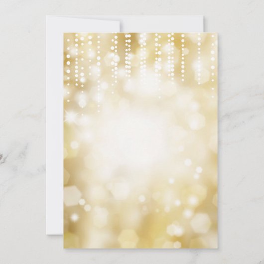 30e verjaardag uitnodiging Gold Glitter (Achterkant)