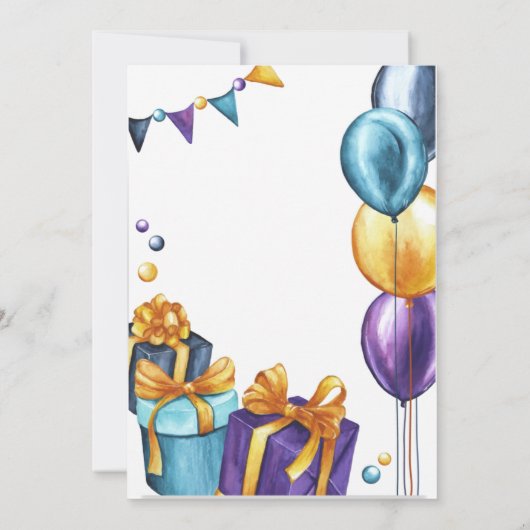 30e verjaardag uitnodiging Gold Glitter (Achterkant)