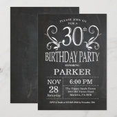 30e verjaardag Uitnodiging karton (Voorkant / Achterkant)