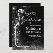 30e verjaardag uitnodiging. Leeftijd tot perfectie Kaart (Voorkant / Achterkant)